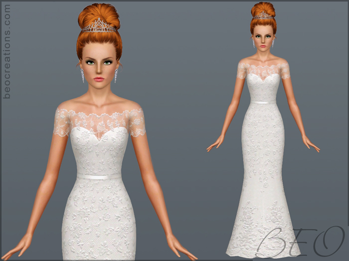 Wedding dress 17 for Sims 3 by BEO